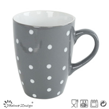 Tasse de 11oz Glaze à deux tons avec motif de pois